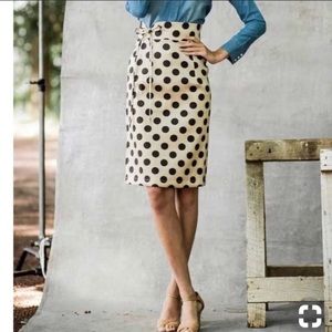 Shabby apple polka dot pencil skirt